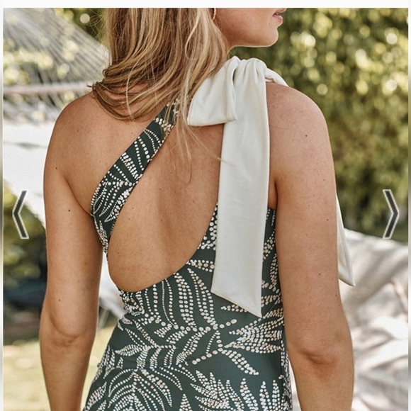 NWOT Summersalt Bow Shoulder Ruched Side Stroke Bathing Suit Swim Suit - Picture 9 of 9